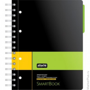 Бизнес-тетрадь SMARTBOOK А5 120л. линейка,спир,микроп,разд,карм,жел-зел