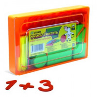 Касса цифр и счетного материала Учись считать геометр.фиг+цифры 0-9,УК01