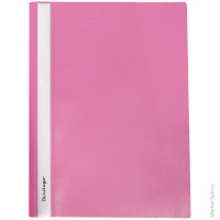 Папка-скоросшиватель пластик. А4, 180мкм, розовая с прозр. верхом