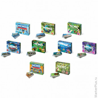 Игра настольная МЕМО 50 карточек, АССОРТИ 8 сюжетов, НИ, 67875, 7203