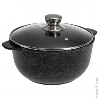 Кастрюля 6 л с жаропрочной крышкой, пятислойное антипригарное покрытие, ГАРДАРИКА "Орион", 1706-04-10