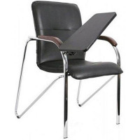 Конференц-кресло FA_SAMBA ST Silver к/з чёрный DO350/орех