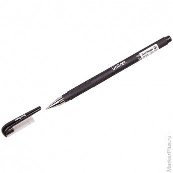 Ручка гелевая Berlingo 'Velvet' черная, 0,5мм, прорезиненый корпус, 12 шт/в уп