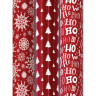 Бумага упаковочная новогодняя НАБОР 3 шт., "Red Collection", 70х100 см, 3 дизайна, ЗОЛОТАЯ СКАЗКА, 592057, комплект 3 шт