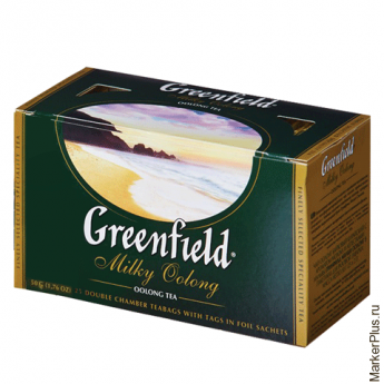 Чай GREENFIELD (Гринфилд) 'Milky Oolong' ('Молочный улун'), улун с добавками, 25 пакетиков по 2 г, 1