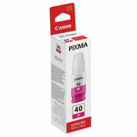 Чернила CANON (GI-40M) для СНПЧ Pixma G5040/G6040, пурпурные, ресурс 7700 стр, оригинальные, 3401C001