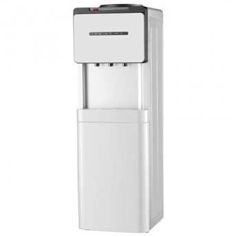 Кулер для воды SONNEN FSE-03, напольный, нагрев/электр.охлаждение, шкаф, 3 крана, белый/черный, 453979