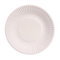 Тарелка одноразовая бум. 18см круглая, белая, 190 г/м2, 50шт/уп, комплект 50 шт