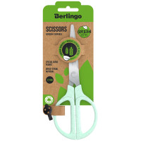 Ножницы Berlingo "Green Series" 17cм, зеленый, европодвес