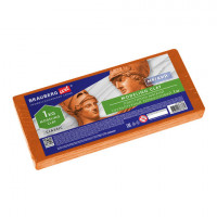 Пластилин скульптурный BRAUBERG ART CLASSIC, терракотовый, 1 кг, мягкий, 106523