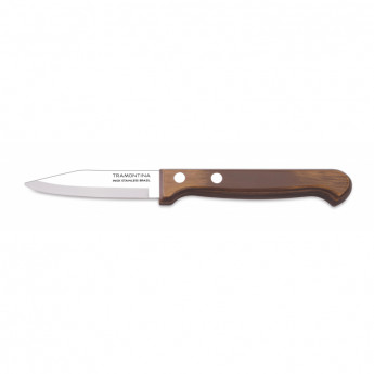 Нож овощной 8 см, с деревянной ручкой, в блистере, коричн. Polywood (И7750)