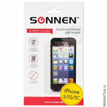 Защитная пленка для iPhone 5/5S/5С SONNEN, защита глаз против излучения экрана, прозрачная, 262010
