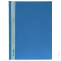 Папка-скоросшиватель пластик. А4, 180мкм, голубая с прозр. верхом 1 шт, 10 шт/в уп