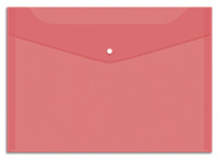 Папка-конверт на кнопке А4 OfficeSpace, 150мкм, красная 5 шт/в уп