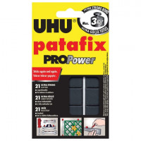 Подушечки клеящие UHU Patafix ProPower, 21 шт., сверхпрочные (до 3 кг), многоразовые, черные, 40790, комплект 21 шт