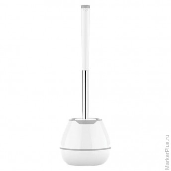 Ершик для унитаза силиконовый STANDART TYPE (овальный) напольный, с пинцетом, LAIMA, 608132