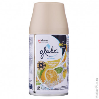 Сменный баллон для освежителя воздуха Glade Automatic "Сицилийский лимонад и мята", 269мл