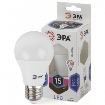 Лампа светодиодная ЭРА LED A60-15W-860-E27 15Вт Е27 6000К Б0031396