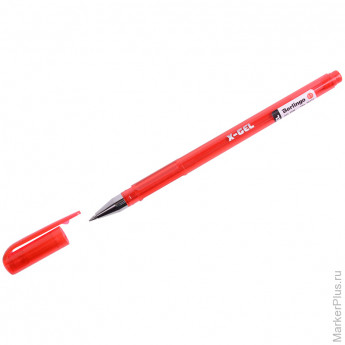 Ручка гелевая Berlingo 'X-Gel' красная, 0,5мм, 12 шт/в уп
