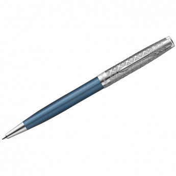 Ручка шариковая Parker 'Sonnet Metal & Blue Lacquer СT' черная, 1,0мм, поворот., подарочная упаковка