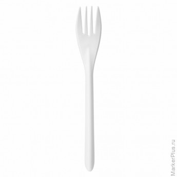 Вилка одноразовая полипропиленовая 173 мм, белая, ПРЕМИУМ, ВЗЛП, 4032Б