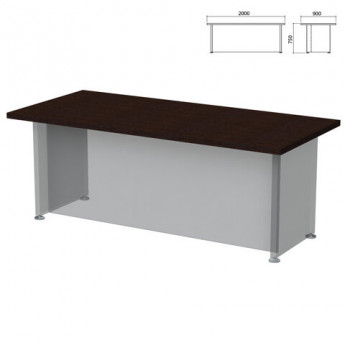Столешница стола письменного "Приоритет" (ш2000*г900*в750 мм), венге, К-905, ш/к 3410, К-905 венге