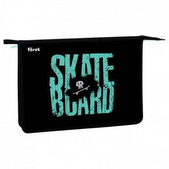 Папка для тетрадей 1 отделение, А4 Först 'Skateboard', 340*245*40мм, пластик, на молнии
