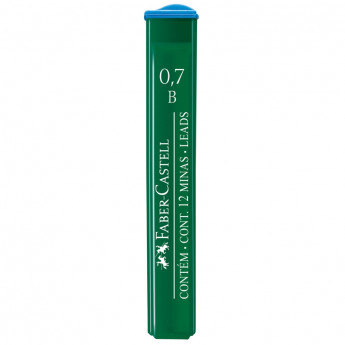 Грифели для механических карандашей Faber-Castell 'Polymer', 12шт., 0,7мм, B, 12 шт/в уп