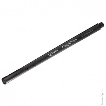 Ручка капиллярная 'GRAPH PEP'S' черная, 0,4мм, треугольная, 5 шт/в уп
