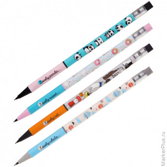 Карандаш механический MESHU, печать на корпусе, с ластиком, 0,7мм, ассорти, 40 шт/в уп Карандаш механический MESHU, печать на корпусе, с ластиком, 0,7мм, ассорти, 40 шт/в уп