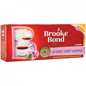 Чай Brooke Bond "Душистый чабрец", черный, 25 пакетиков по 1,5г