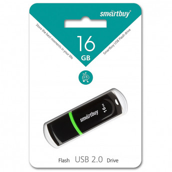 Память Smart Buy 'Paean' 16GB, USB 2.0 Flash Drive, черный