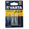Батарейка Varta LONGLIFE LR6 AA 2шт/бл Alkaline 1.5V (4106) (4106101412) Батарейка Varta LONGLIFE LR6 AA 2шт/бл Alkaline 1.5V (4106) (4106101412)