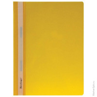 Папка-скоросшиватель пластик. А4, 180мкм, желтая с прозр. верхом, 10 шт/в уп