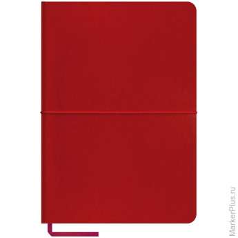 Записная книжка А5 120л. ЛАЙТ, кожзам, "Caprice soft", бордовый, тонир.блок, ляссе, на резинке