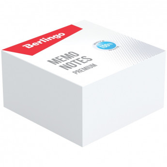 Блок для записи Berlingo 'Premium', 9*9*4,5, белый, 100% белизна