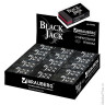 Ластик BRAUBERG "BlackJack", 40х20х11 мм, черный, прямоугольный, картонный держатель, 222466 10 шт/в уп