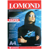 Бумага А4 термотрансферная Lomond, для темных тканей, для струйной печати,140г/м2 (10л)