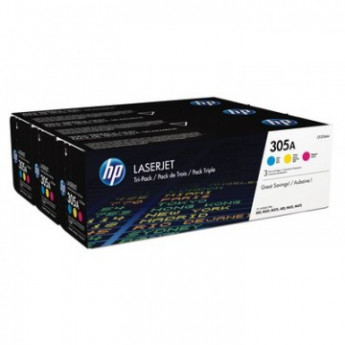 Картридж лазерный HP 305A CF370AM CMY для CLJ M351/M451/M375/M475(3шт/уп), комплект 3 шт