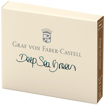 Картриджи чернильные Graf von Faber-Castell цвета морской волны, 6шт., картонная коробка