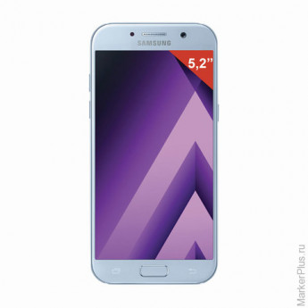 Смартфон SAMSUNG Galaxy A5, 2 SIM, 5,2", 4G (LTE), 16/16 Мп, 32 ГБ, microSD, голубой, сталь и стекло