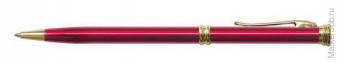 Ручка шариковая "Golden Luxe" синяя, 0,7мм, корпус бордо, механизм поворотный, инд. упак.