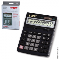 Калькулятор STAFF настольный STF-2512, 12 разрядов, двойное питание, 170х125 мм