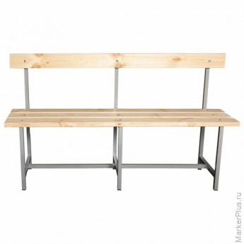 Скамья со спинкой деревянная на металлокаркасе "СТ 6", 2000х350х860 мм Скамья со спинкой деревянная на металлокаркасе "СТ 6", 2000х350х860 мм