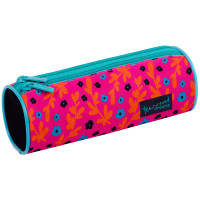 Пенал-тубус 2 отделения, 210*70мм, Berlingo "Pink pattern", полиэстер