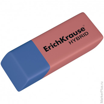 Ластик Erich Krause "Hybrid", комбинированный, термопластичная резина, 54*18*7,5мм