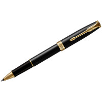 Ручка-роллер Parker 'Sonnet Black Lacquer GT' черная, 0,8мм, подарочная упаковка