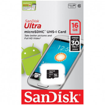 Карта памяти MicroSDHC 16GB Class 10 SanDisk