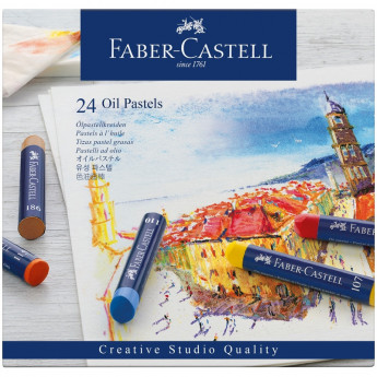 Пастель масляная Faber-Castell 'Oil Pastels', 24 цвета, картон. упак.