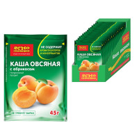 Каша овсяная Ясно Солнышко с абрикосом, 15штx45г, комплект 15 шт